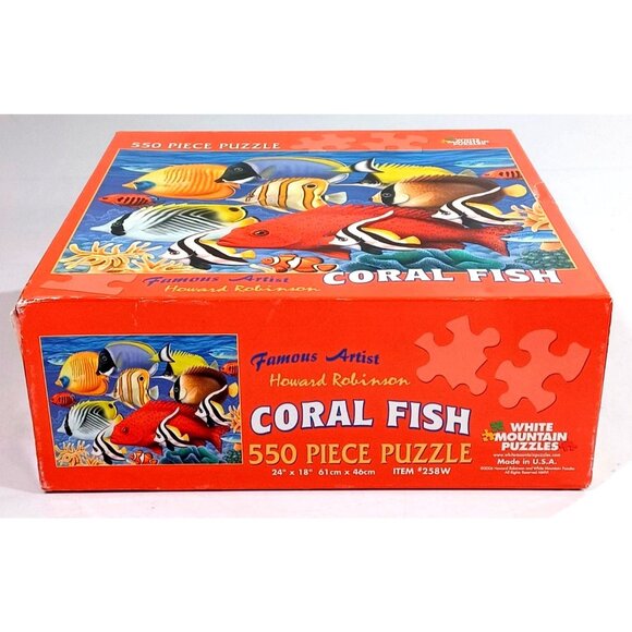 Vintage New White Mountain Coral Fish 550 Piece Jigsaw Puzzle Howard Robinson - Picture 6 of 10